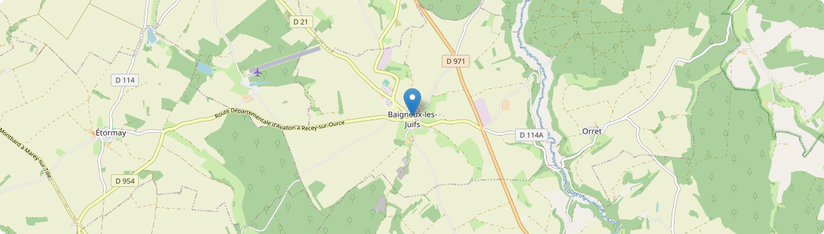 Baigneux-les-Juifs - Carte