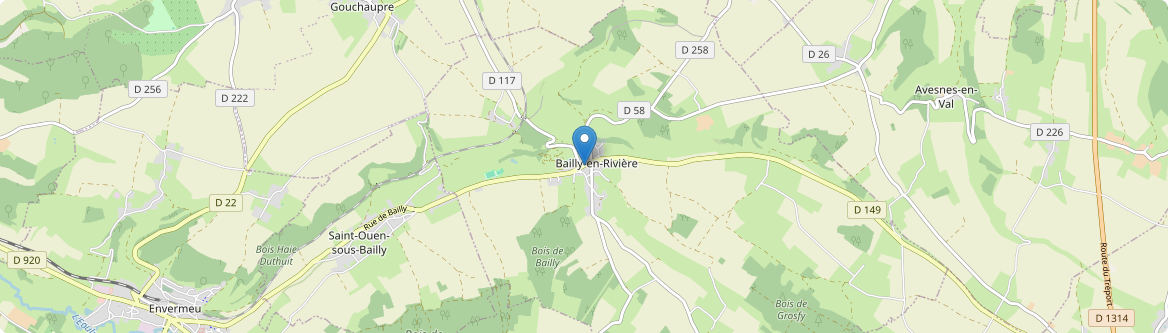Bailly-en-Rivière - Carte