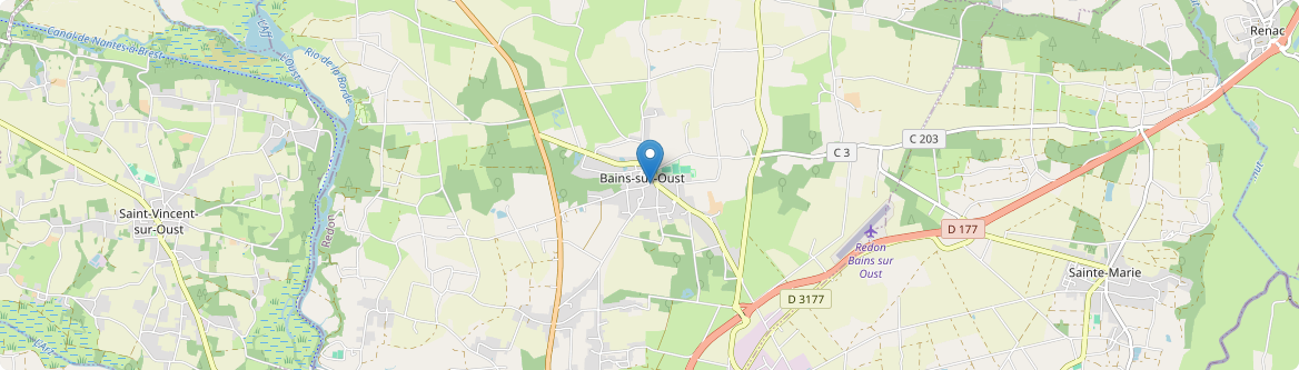 Bains-sur-Oust - Carte