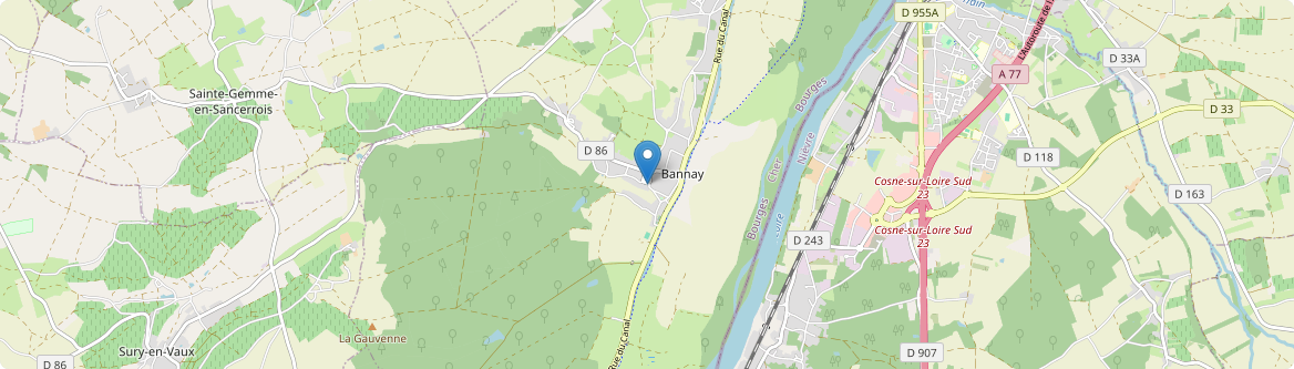 Bannay - Carte