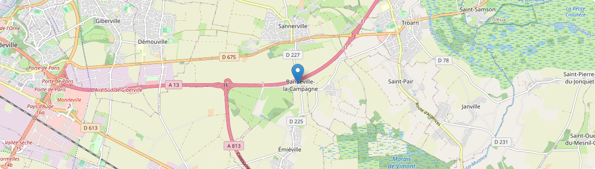 Banneville-la-Campagne - Carte