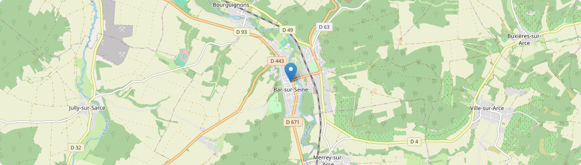 Bar-sur-Seine - Carte