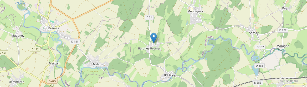 Bard-lès-Pesmes - Carte