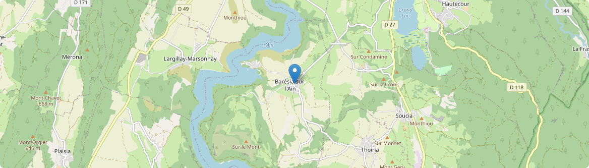 Barésia-sur-l'Ain - Carte