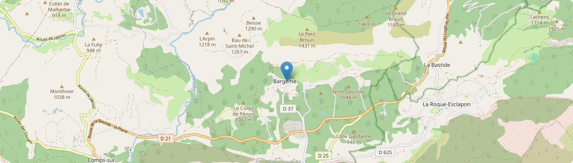 Bargème - Carte