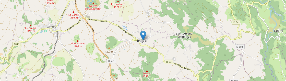 Barges - Carte