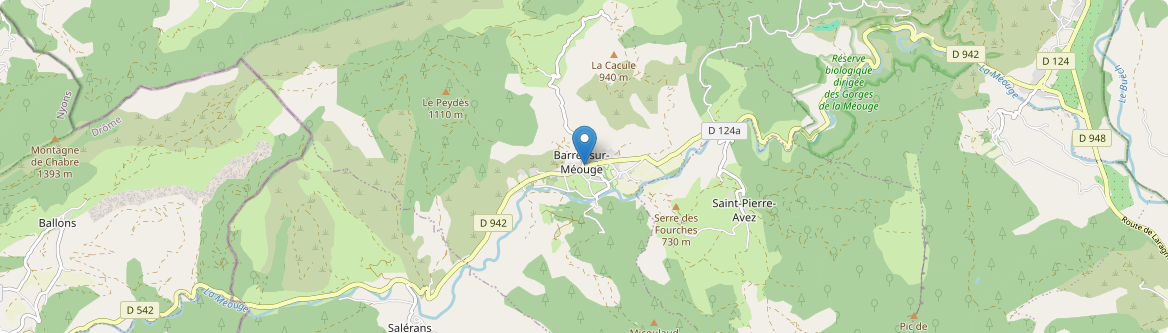 Barret-sur-Méouge - Carte