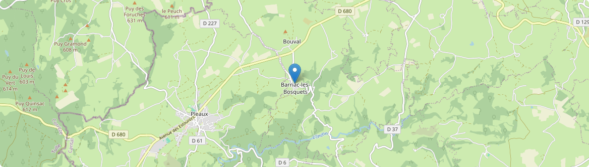 Barriac-les-Bosquets - Carte