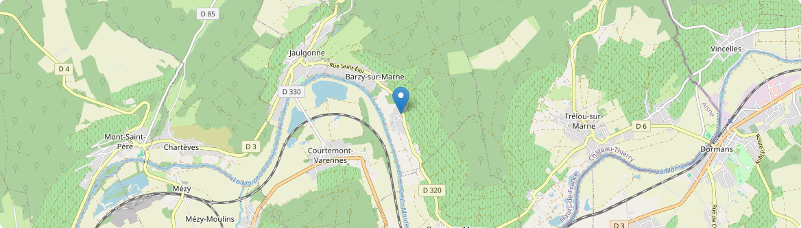 Barzy-sur-Marne - Carte