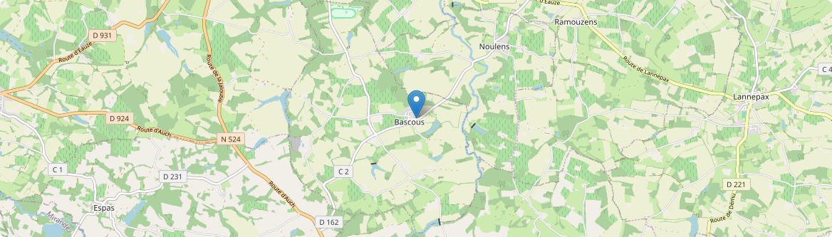 Bascous - Carte