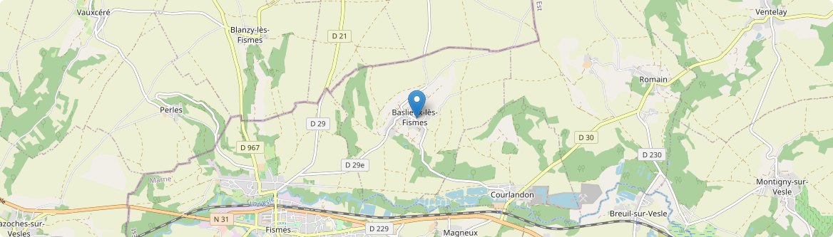 Baslieux-lès-Fismes - Carte