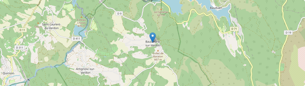 Baudinard-sur-Verdon - Carte