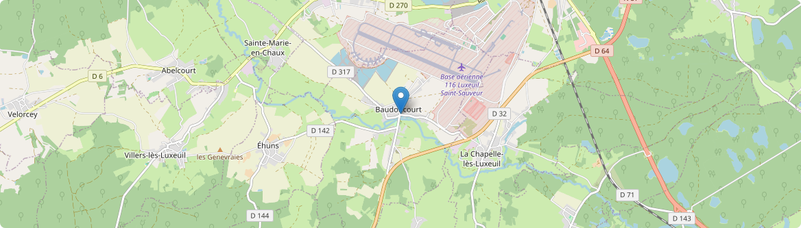 Baudoncourt - Carte