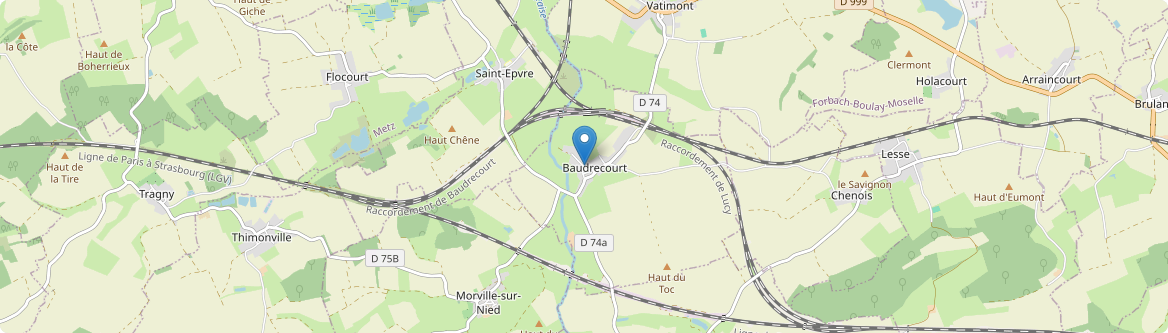 Baudrecourt - Carte