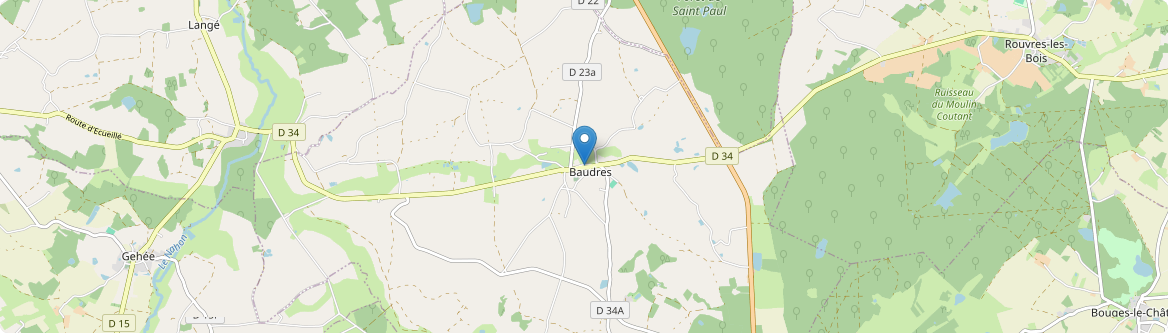 Baudres - Carte