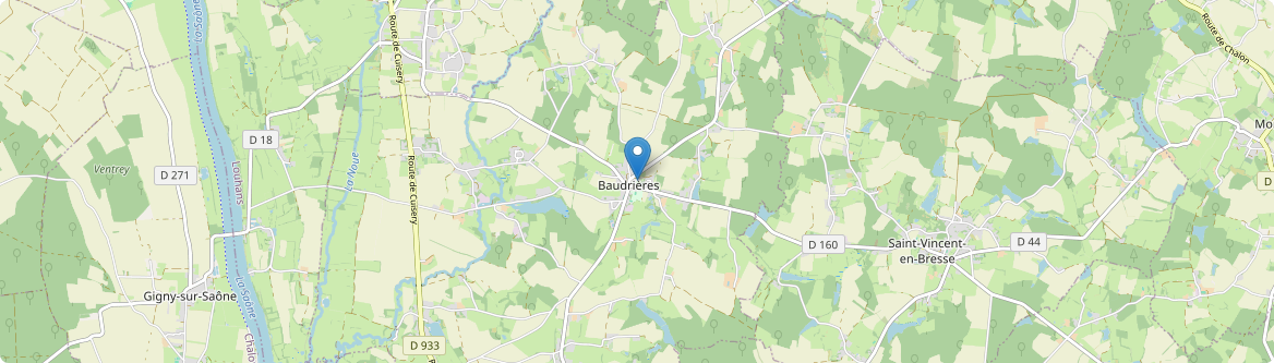 Baudrières - Carte