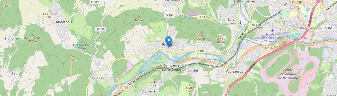 Bavans - Carte