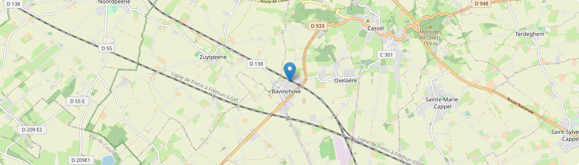 Bavinchove - Carte