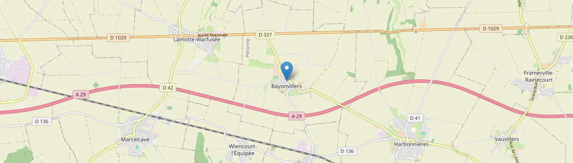 Bayonvillers - Carte