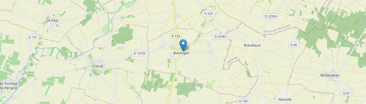 Bazauges - Carte