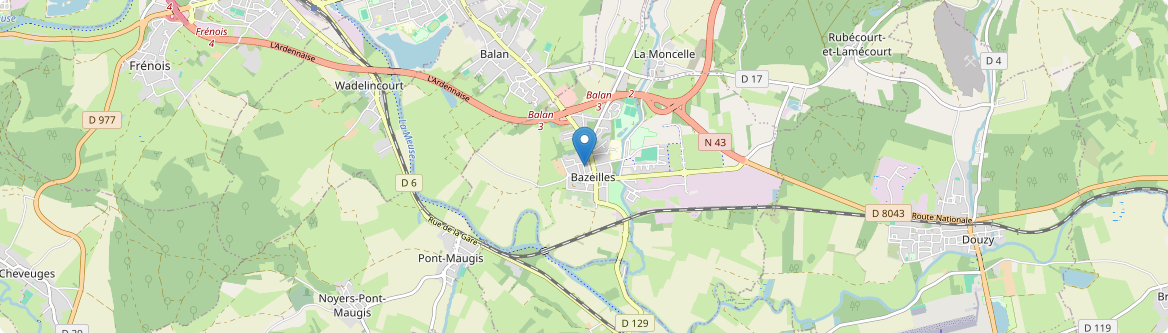 Bazeilles - Carte