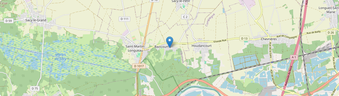 Bazicourt - Carte
