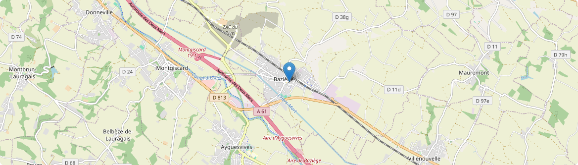 Baziège - Carte