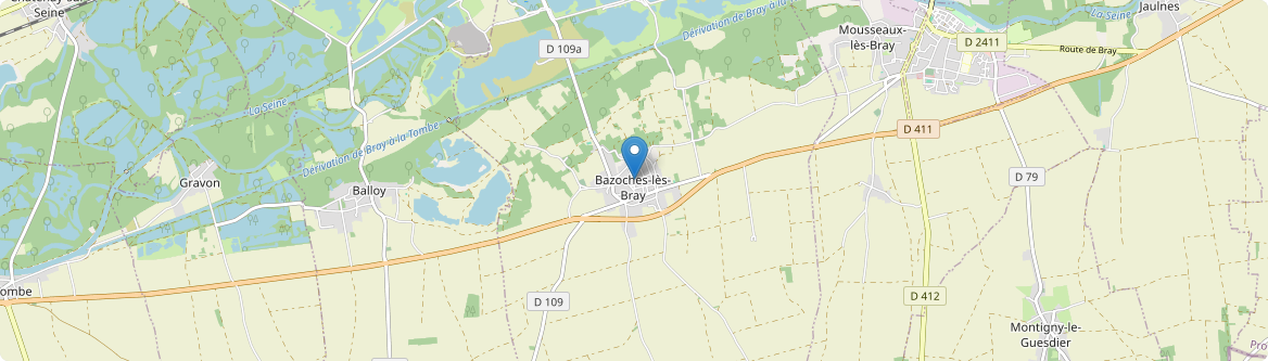 Bazoches-lès-Bray - Carte