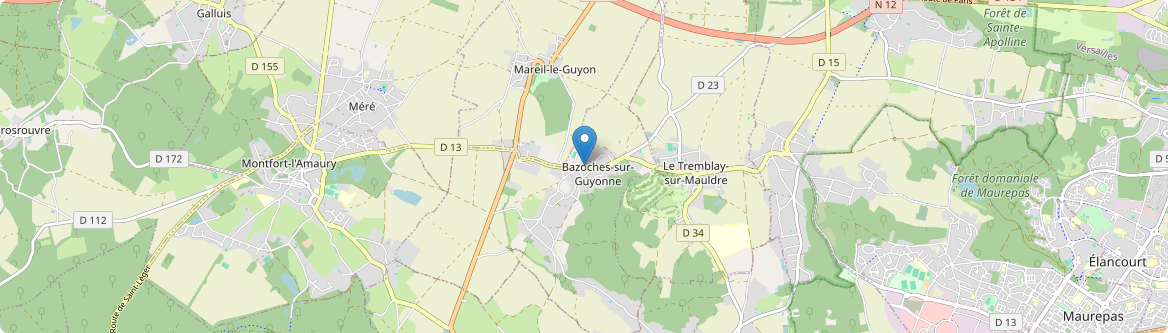 Bazoches-sur-Guyonne - Carte