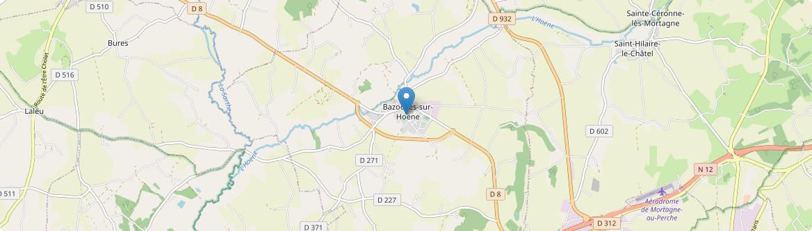 Bazoches-sur-Hoëne - Carte