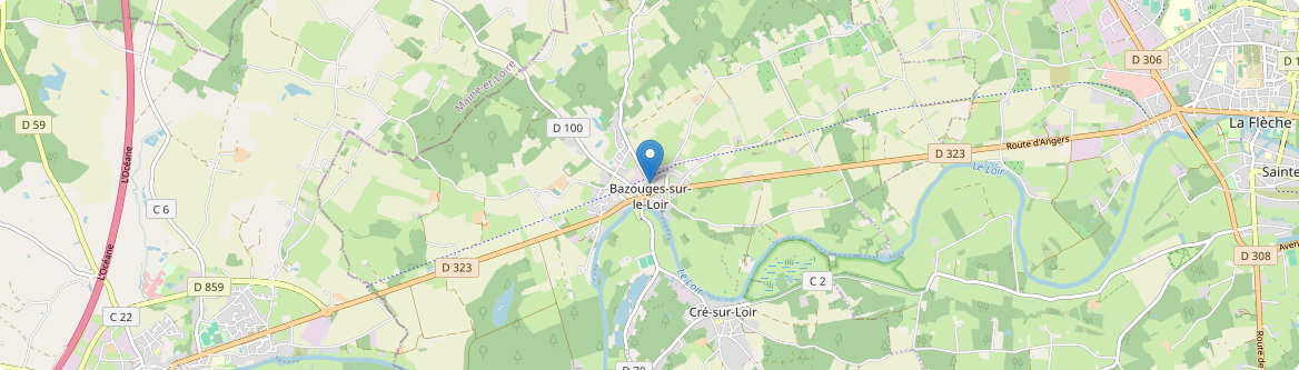 Bazouges Cré sur Loir - Carte