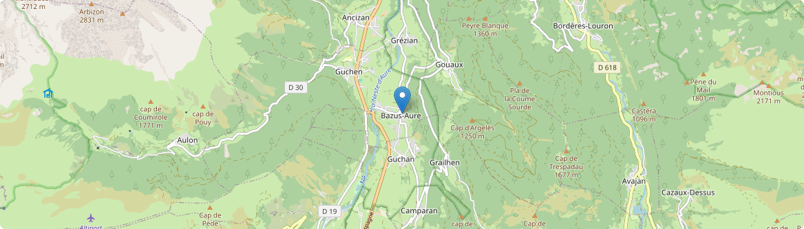 Bazus-Aure - Carte