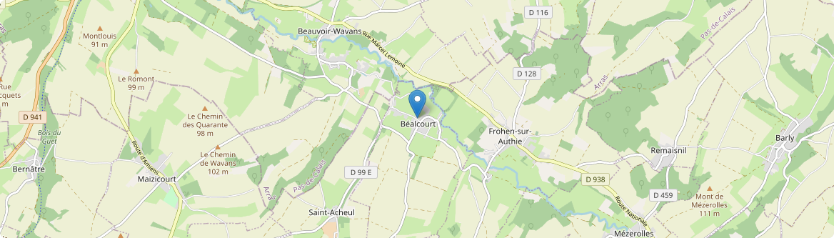 Béalcourt - Carte