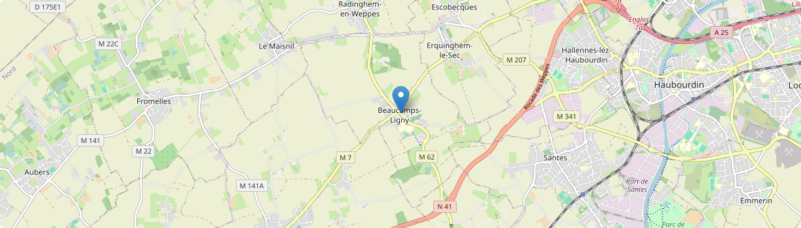 Beaucamps-Ligny - Carte