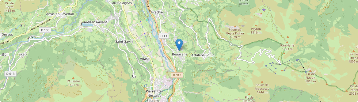 Beaucens - Carte