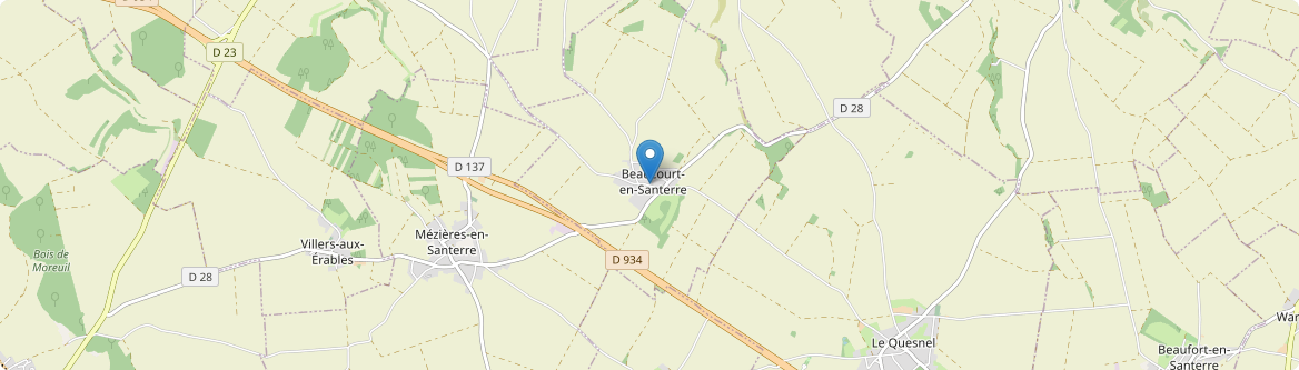 Beaucourt-en-Santerre - Carte