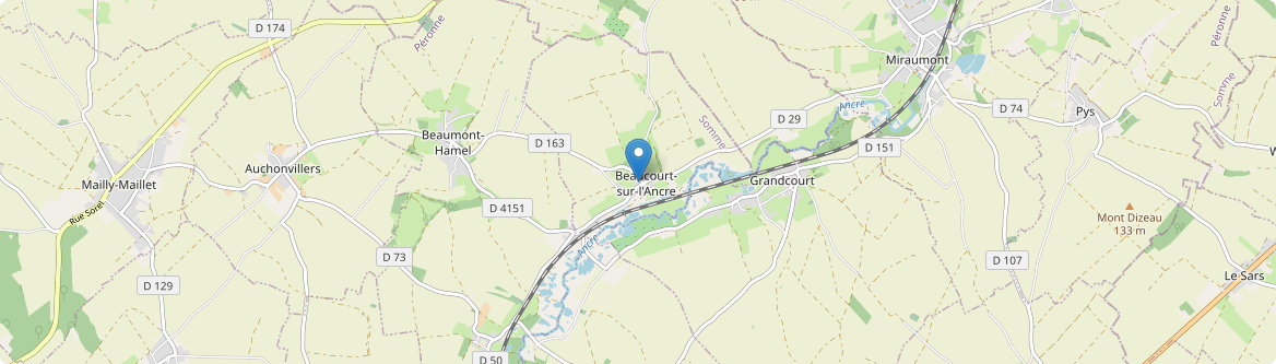 Beaucourt-sur-l'Ancre - Carte