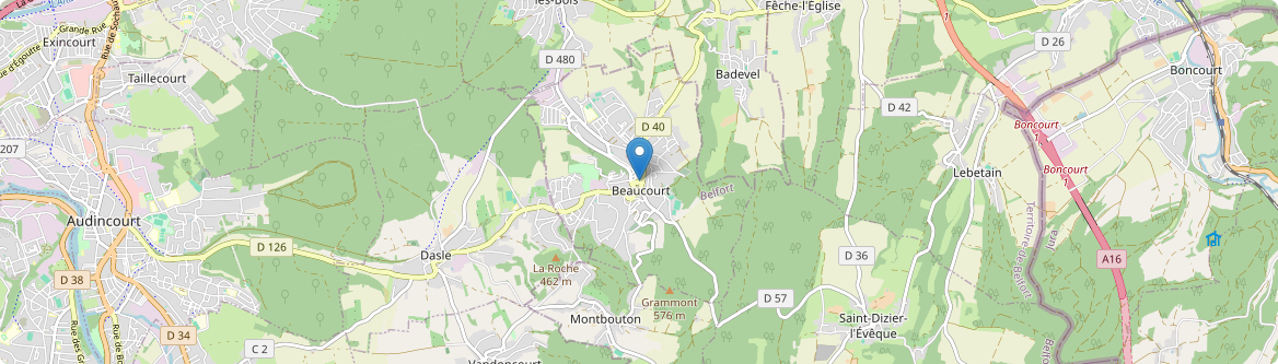 Beaucourt - Carte