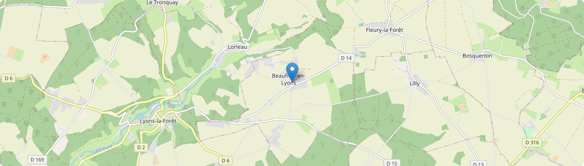 Beauficel-en-Lyons - Carte
