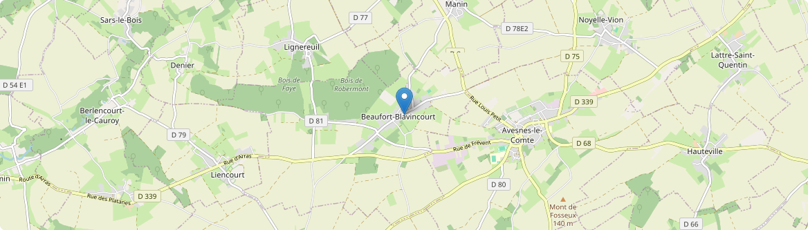 Beaufort-Blavincourt - Carte