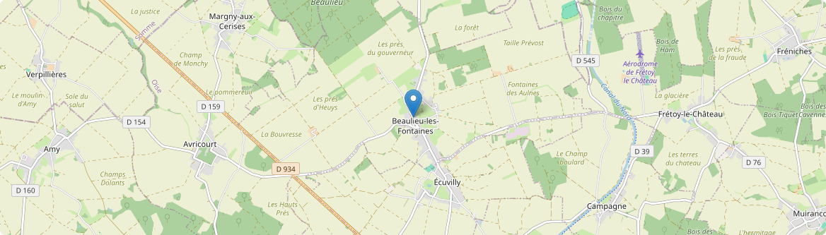 Beaulieu-les-Fontaines - Carte