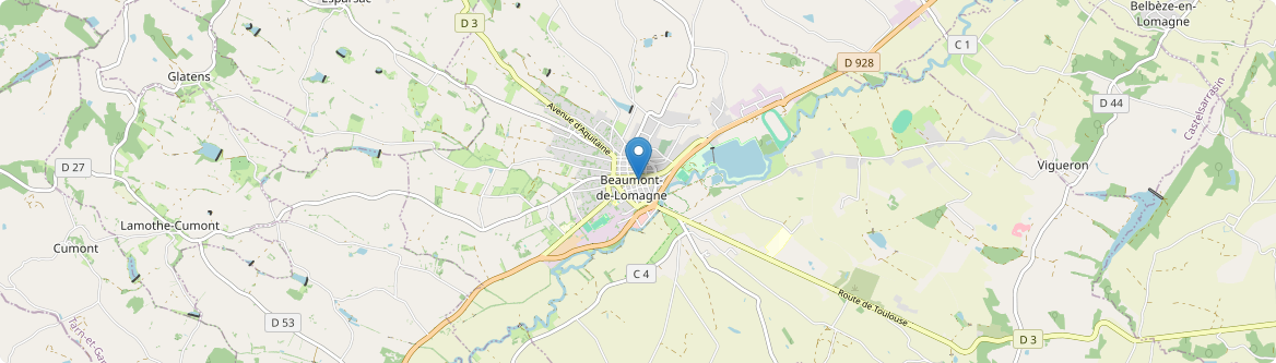 Beaumont-de-Lomagne - Carte