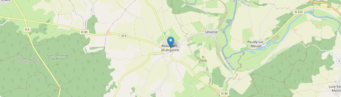 Beaumont-en-Argonne - Carte