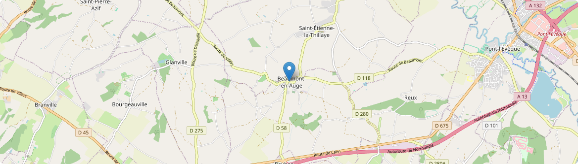 Beaumont-en-Auge - Carte