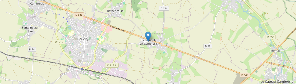 Beaumont-en-Cambrésis - Carte