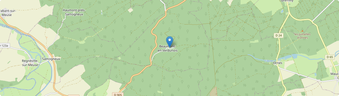 Beaumont-en-Verdunois - Carte