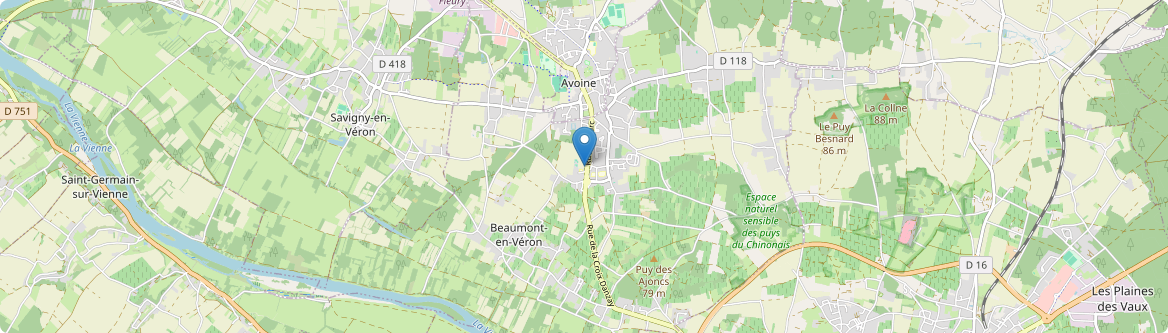Beaumont-en-Véron - Carte