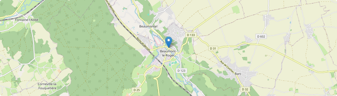 Beaumont-le-Roger - Carte