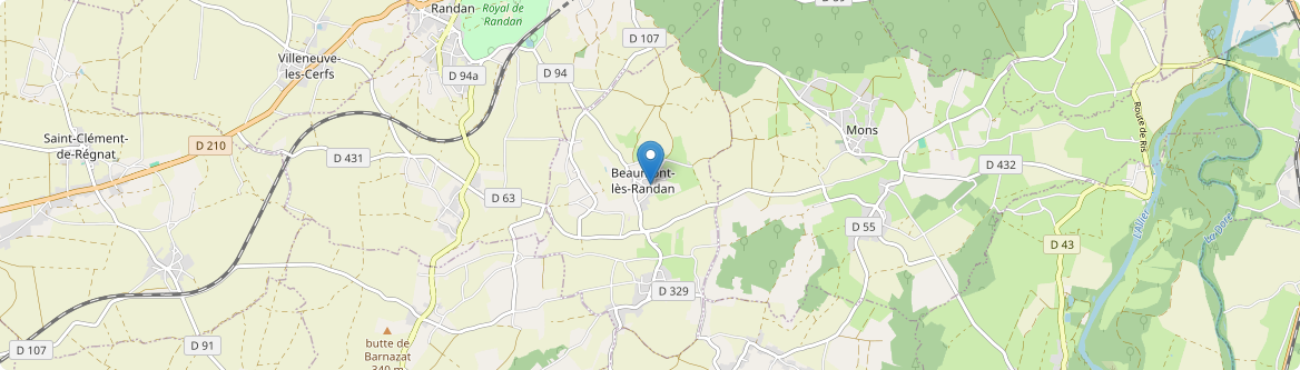Beaumont-lès-Randan - Carte