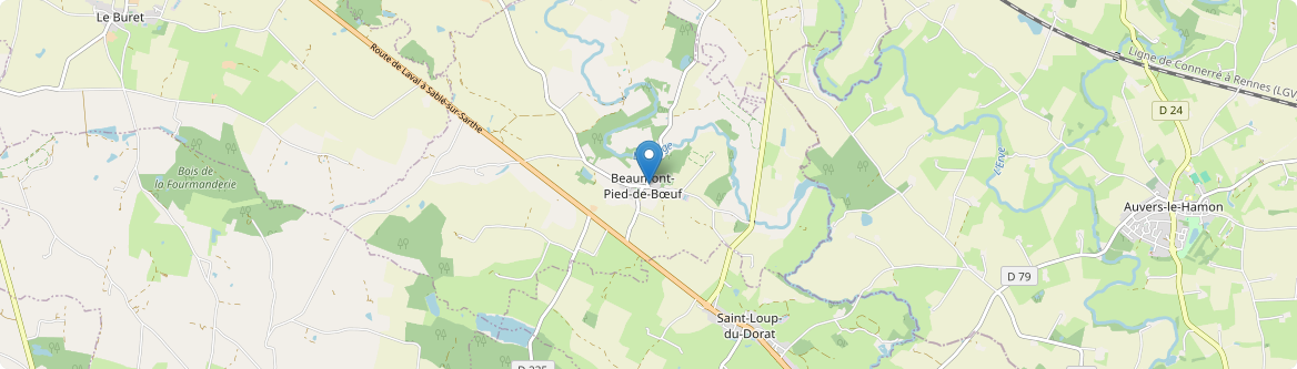 Beaumont-Pied-de-Bœuf - Carte